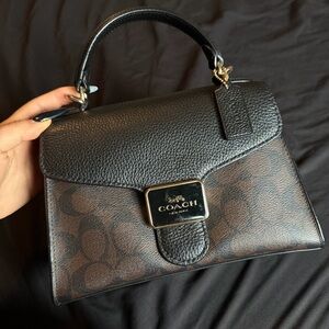 Coach pepper satchel in signature canvas